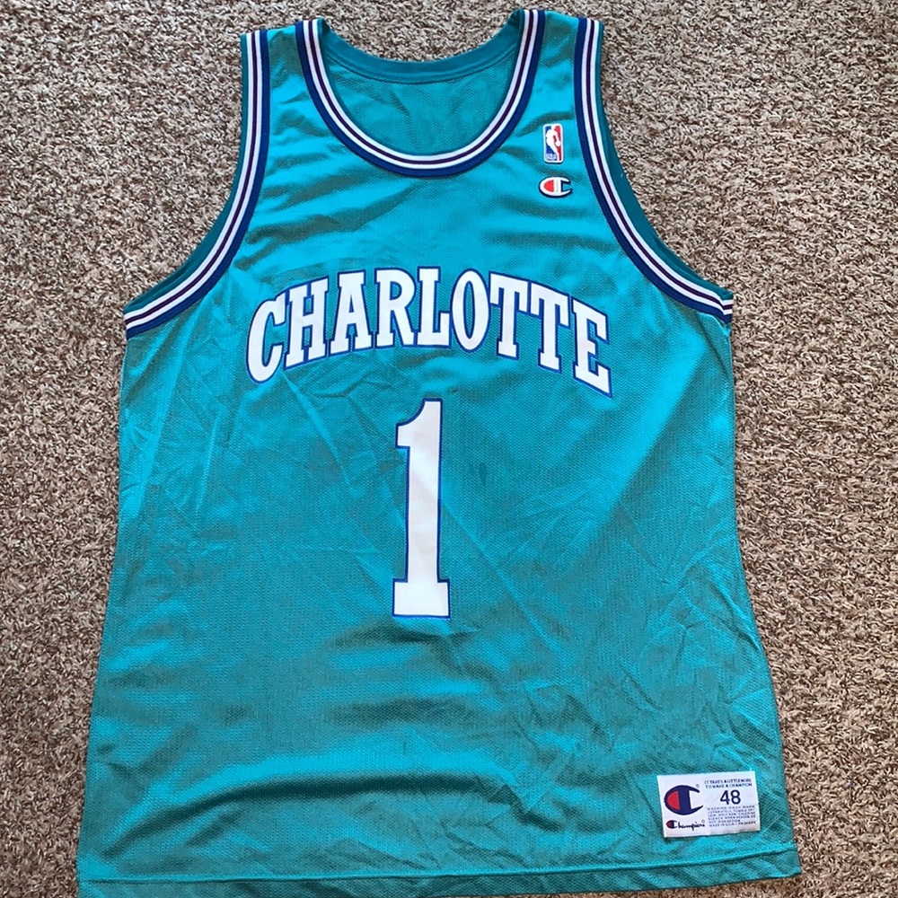 Vintage Muggsy Bogues Charlotte Hornets Jersey